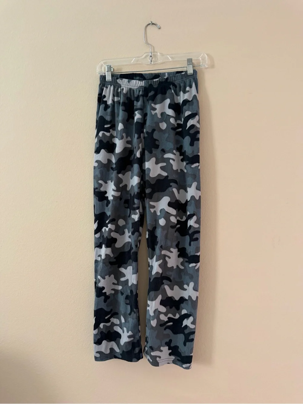 The Children's Place Black and Gray Camo Fleece PJ Pants